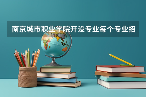 南京城市职业学院开设专业每个专业招多少人