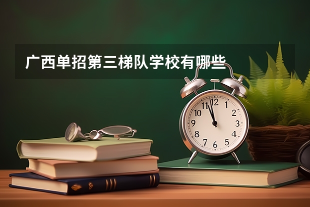 广西单招第三梯队学校有哪些