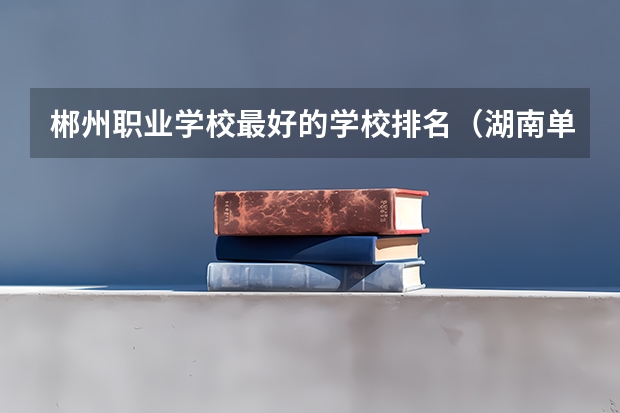 郴州职业学校最好的学校排名（湖南单招大专排名）