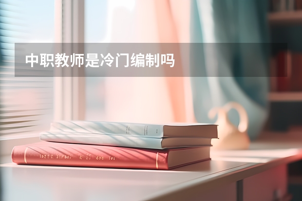 中职教师是冷门编制吗