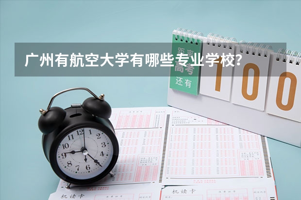 广州有航空大学有哪些专业学校?