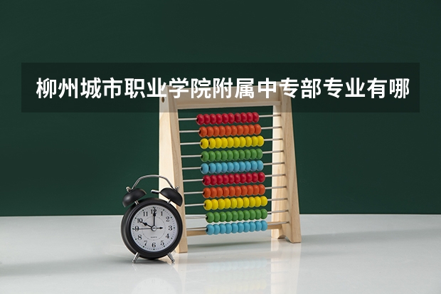 柳州城市职业学院附属中专部专业有哪些？专业介绍