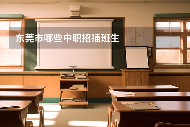 东莞市哪些中职招插班生
