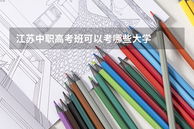江苏中职高考班可以考哪些大学